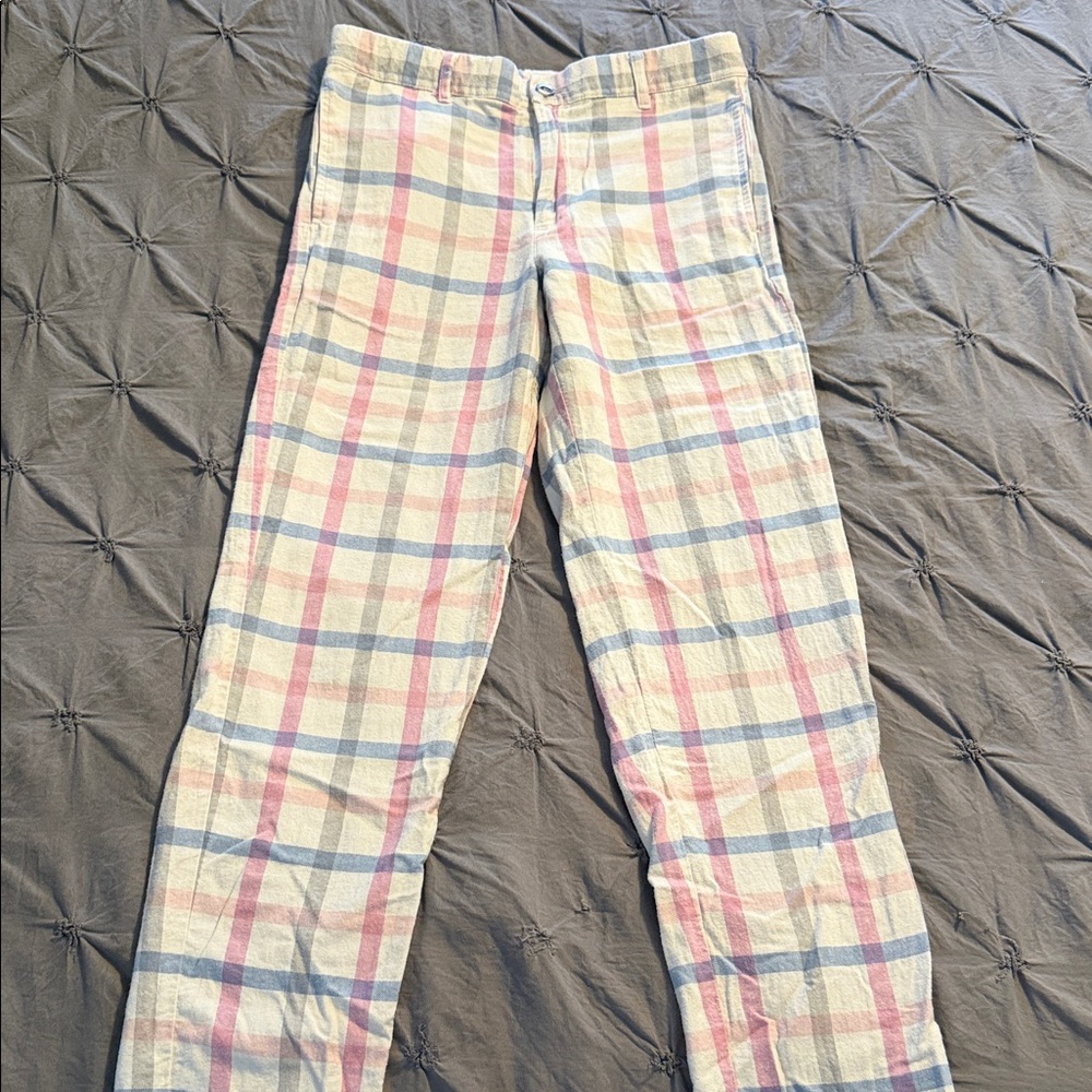 bella bliss Kids Plaid Pants - Pink, Blue, Cream